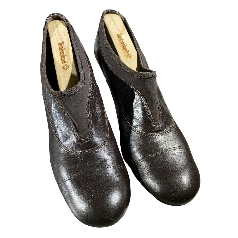 Sesto Meucci Brown Leather Suede Slip On Shoes, Size 9.5 Narrow Comfort Heels